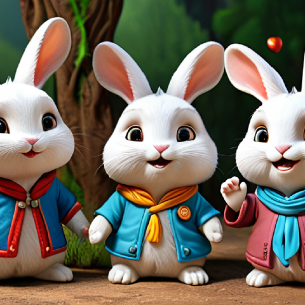 **

A group of adorable KONGZIRABBIT characters, including the original bunny, the wise father, the caring mother, and the playful brother, welcoming several new KONGZIRABBIT friends. The new characters showcase diverse personalities and talents – an adventurer, an artist, and a scientist. The scene is full of joy, friendship, and colorful details.

**